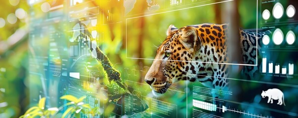 Jaguar Prowling in Lush Rainforest Modern Data Platform for Wildlife Conservation and Biodiversity Analytics