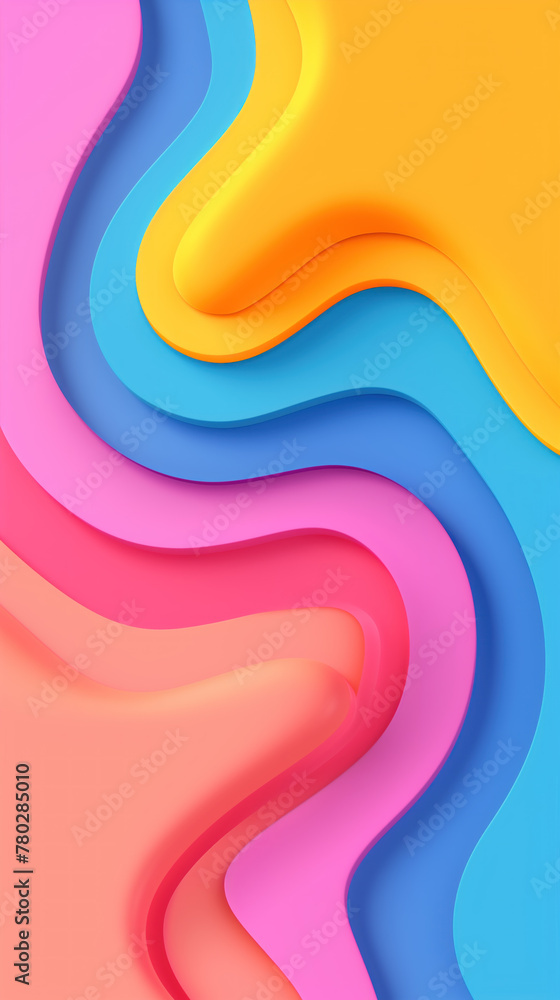 Poster a vivid and fluid wave of colors creates a dynamic and modern abstract background.