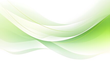 Basic green and white curve waves pattern on white background for wallpaper, abstract vivid green wavy background