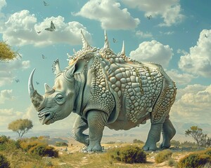 Fototapeta premium A perception test that involves spotting the real animal among magical illusions pictures beyond imagination