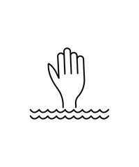 helping hand icon, vector best line icon.