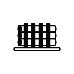 Black solid icon for timber