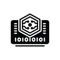 Black solid icon for bytes