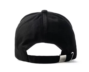 Wandcirkels aluminium Black Baseball Cap on White Background © fotofabrika