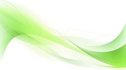 Uncomplicated green and white curve waves theme on white backdrop for wallpaper, abstract radiant green wavy background