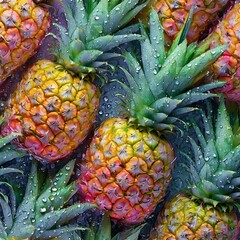 Delicious, fresh and organic  Pineapple fruits in studio lightning