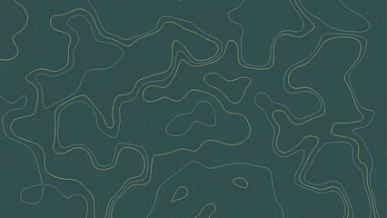 Seamless mountain topographic map background vector. Gold and luxury wallpaper design for wall arts, fabric , packaging , web, banner, app, wallpaper