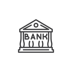 Bank Building line icon - 780291417