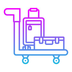 Luggage cart Icon
