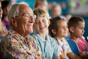 Fototapeta premium Teacher day learning in classroom school Education knowledge and business studying concept