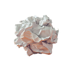 Obraz premium A crumpled paper ball on a Transparent Background