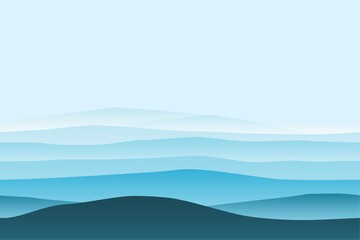 Minimal abstract landscape background with wave pattern
