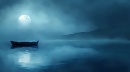 Midnight Tranquility on the Lake./n