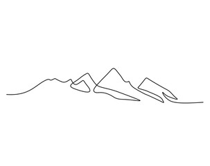hill one line drawing 