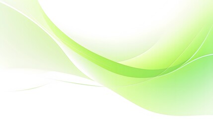 Basic green and white curve waves arrangement on white backdrop for wallpaper, abstract lively green wavy background