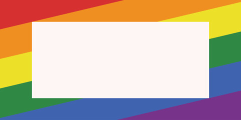 Vector, happy, pride, month, lgbtq, lgbt, gay, wishes, or greeting, social, media, wishing, post, or banner template, design with rainbow, strip flag, vector, illustration,