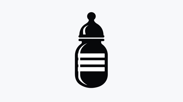 baby bottle icon or logo isolated sign symbol vector