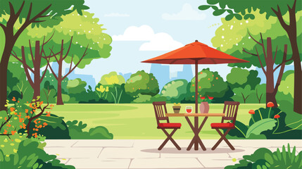 Background of outdoor lounging terrace with beautiful