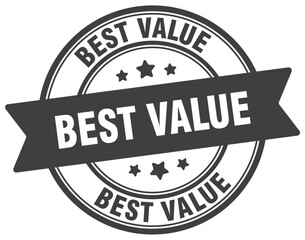Obraz premium best value stamp. best value label on transparent background. round sign