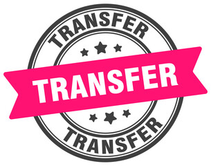 Obraz premium transfer stamp. transfer label on transparent background. round sign