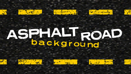 Abstract grungy background resembling asphalt road with yellow lines