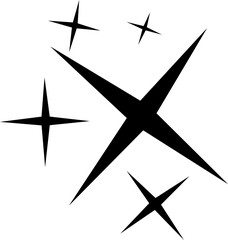 Star icon vector. Twinkling star illustration sign. Sparkles symbol. Shining burst logo.