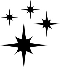 Star icon vector. Twinkling star illustration sign. Sparkles symbol. Shining burst logo.