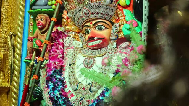 Hanumanji 4K Visuals: Salangpur Hanumanji Footage - Kashtabhanjan Dev Sarangpur 4K Video - Premium Quality Hindu God Hanumanji Stock Video Collection