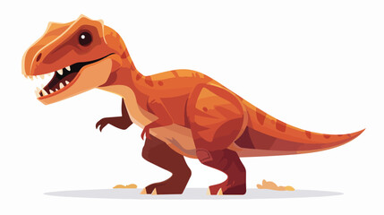 Cartoon Cute tyrannosaurus cartoon flat vector 