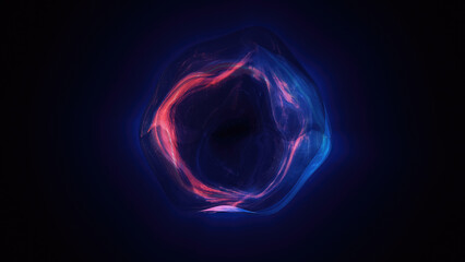 Purple blue liquid energy plasma futuristic magic round ball sphere. Abstract background