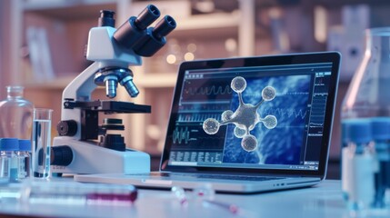 Nano-biotechnology in medicine nanostructure analysis on a laptop