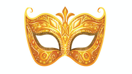 vector new orleans mardi gras golden carnival mask 