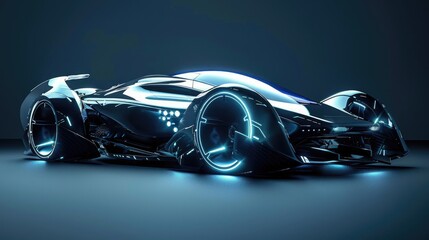 Future car wallpaper, Futuristic car images, future technology cars, futuristic electric car on blue background, black futuristic electric car with blue light