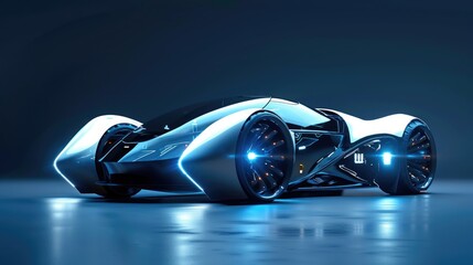 Future car wallpaper, Futuristic car images, future technology cars, futuristic electric car on blue background, black futuristic electric car with blue light
