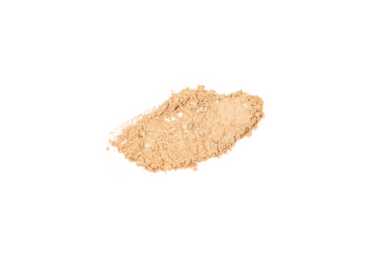PNG, loose powder, isolated on white background.