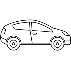 Fototapeta premium Minimalist style Electric Car black & white