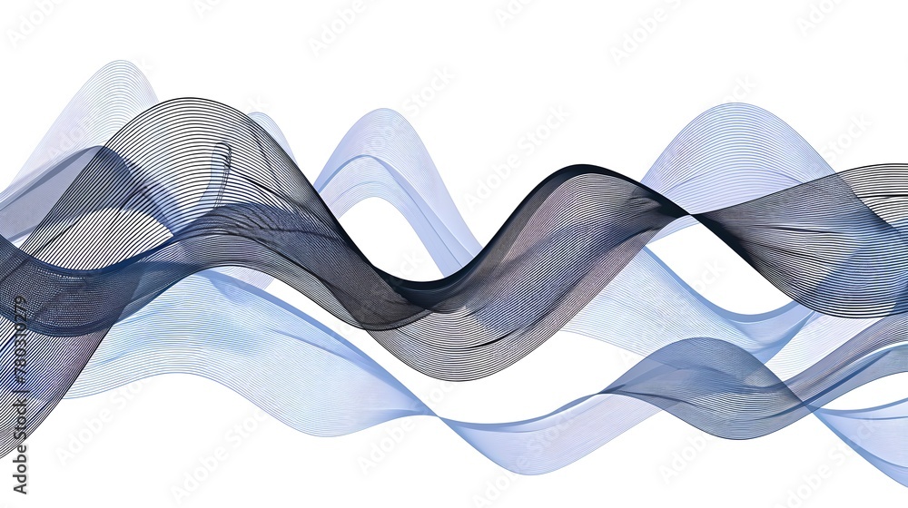 Poster elegant abstract wavy design in monochrome tones. modern artistic background for business and techno