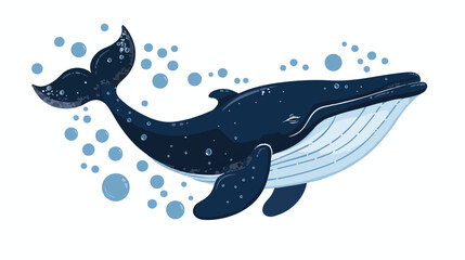 Whale vector Whale as an opera singer deep
