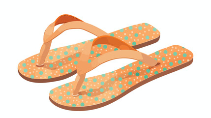 Beautiful sandals. Isolated object. flat vector isolated