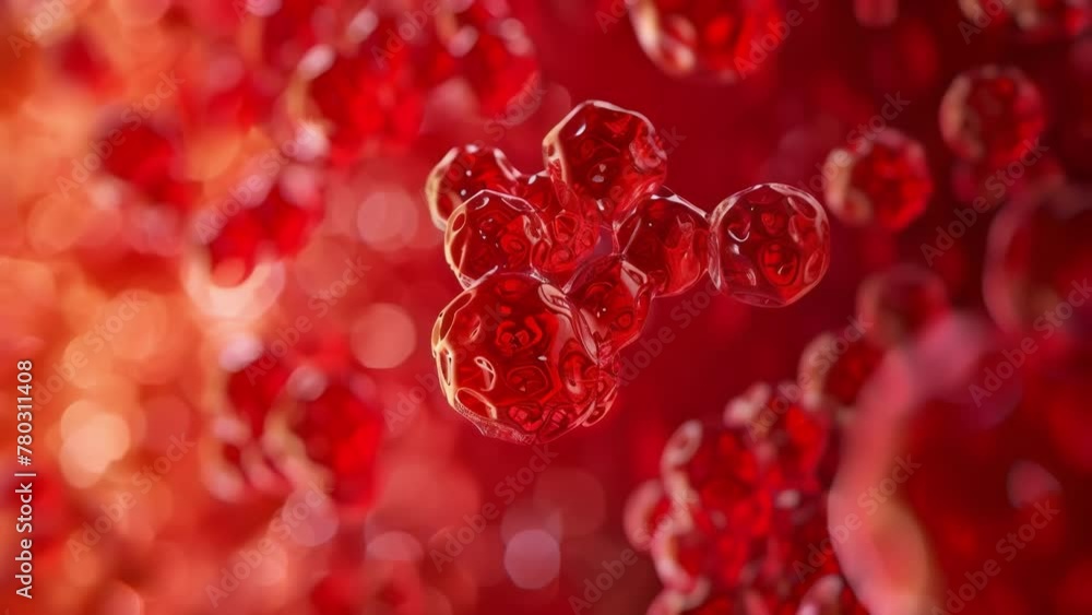 Aufkleber a highresolution image reveals the intricate structure of a hemoglobin molecule found within red cel