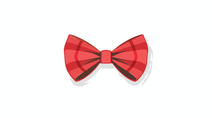Bow tie icon flat vector isolated on white background