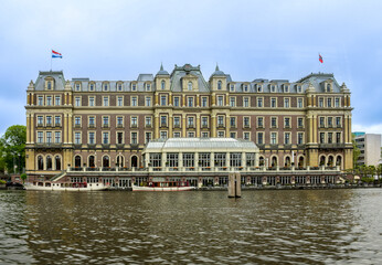 The Intercontinental hotel Amstel Amsterdam. The tourist place.