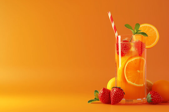 Sommer orange Hintergrund mit Coctail