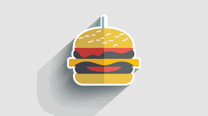 Burger simple sign. Vector. New year bluish icon 