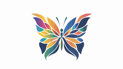 Fototapeta na wymiar Beauty Butterfly Logo Template Vector icon design flat