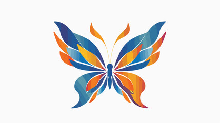 Beauty Butterfly Logo Template Vector icon design flat