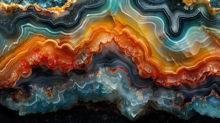 Kitan Chaos: A Raw Stylized Art Piece in Geology - obrazy, fototapety, plakaty