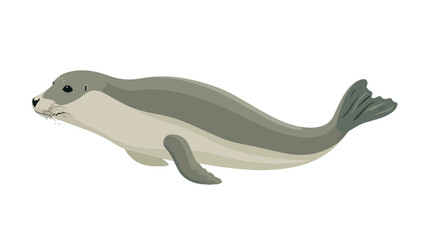 A sea animal with legs elephant seal flat vector 