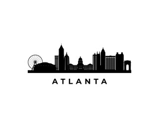 Vector Atlanta skyline. Travel Atlanta famous landmarks. Business and tourism concept for presentation, banner, web site. - 780316040