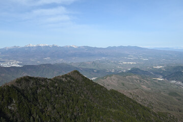 Fototapeta premium Climbing Mt. Ogura, Nagano, Japan